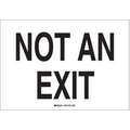 Brady Plastic, Exit Sign, 14" Width, 10" Height, Double-Sided No, With Mounting Holes, Not An Exit