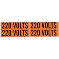 Brady 4-1/2" x 1-1/8" Self-Stick Vinyl Conduit and Voltage Markers, Legend: 220 Volts