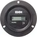 ENM Hour Meter, LCD, Hours/Tenths Display Units, Number of Digits 6, Round