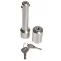 Receiver Lock: Universal, 5/8 in, Stainless Steel, (2) Keys