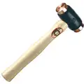 Copper Mallet,3.6 lb Head Weight,Hickory Handle Material