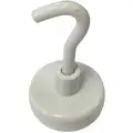 Magnetic Hook: 1 Hooks, Ceramic, Painted, 9 lb Working Load Limit
