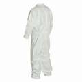 Dupont Collared Disposable Coveralls with Elastic Cuff, Tyvek 400 Material, White, 3XL