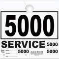 Service Hang Tags White Numbered 5000-5999