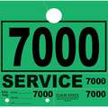 Service Hang Tags Green Numbered 7000-7999