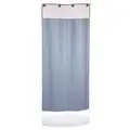 Shower Curtain System: 18 oz Coated PVC, 78 in Curtain Ht, 40 in Curtain Wd