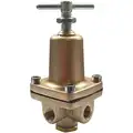 3-Way Brass Series 2-1/8"L Brass Pressure Regulator, 3 to 50 psi