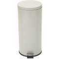 8 gal. Round Flat Top Decorative Medical Receptacle, 25"H, White