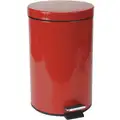 3-1/2 gal. Round Flat Top Decorative Medical Receptacle, 15-3/4"H, Red