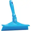 Vikan 10 inch Single Blade Rubber Bench Squeegee with 6.5 inch Handle, Blue
