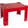 Red Steel Sliding Drawer Rack Stand, 20-5/8" x 12-5/8" x 15-1/8"