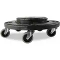 Rubbermaid Container Dolly, 250 lb. Load Capacity, Round, 1 Max. No. of Containers