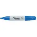 Sharpie Permanent Marker, Blue, Marker Tip Chisel, Barrel Type Wide, PK 12