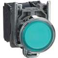 Schneider Electric Illuminated Push Button, 22 mm, Maintained / Momentary, Round Guarded Button, Metal