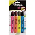 Sharpie Accent Wide Highlighter Set with Chisel Tip, Fluorescent Yellow, Fluorescent Orange, Fluorescent Pink, Blue