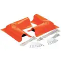 Pig Spill Containment Berm: Vented Corner section, 11.25 in x 5.5 in x 2 in, Orange, 2 PK