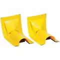 Pig Spill Containment Berm Wall End: Wall End, 6 in x 4.5 in x 1.5 in, (2) Barrier Wall Ends, 2 PK