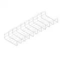 Wire Mesh Cable Tray: 12" Wd, 4" Ht, 10 ft Lg, 126 lb, Steel, Zinc Plated, CF105/300EZ