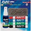 Expo Chisel-Tip Dry Erase Marker Set, Black, Blue, Green, Red, 1 EA