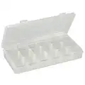 Westward Clear Plastic Adjustable Parts Organizer Box