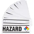 Hazardous Warning Label, Information, English, Paper, 10" Width, 3-1/2" Height, PK 25