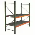 Husky Rack & Wire Husky Rack and Wire Pallet Rack Starter Unit; 5000 lb. Shelf Capacity, 42" D x 16 ft. H x 114" W, Green/Orange