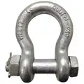 Anchor Shackle, Alloy Steel Body Material, Alloy Steel Pin Material, 3/8" Body Size