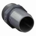 Male Adapter: 2 in x 2 in Fitting Pipe Size, Male Insert x Male NPT, 200 psi, Gray