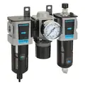 Filter/Regulator/Lubricator, 1/2" NPT, 0 to 125 PSI Adjustment Range - Air Treatment