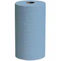 Wypall X60, Dry Wipe Roll, 9-3/4" x 13-1/2", Number of Sheets 130, Blue, PK 12