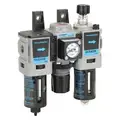 Filter/Regulator/Lubricator, 1/4" NPT, 0 to 125 PSI Adjustment Range - Air Treatment