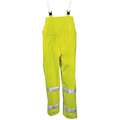 Tingley Flame Resistant Rain Bib Overall, PPE Category: 0, High Visibility: Yes, Polyester, PVC, L, Yellow/G