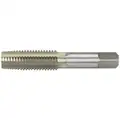 Straight Flute Tap, Thread Size #10-24, UNC, Bottom, Overall Length 2 3/8", High Speed Steel