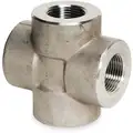 Cross: 316 Stainless Steel, 1/4 in x 1/4 in x 1/4 in x 1/4 in Fitting Pipe Size, Class 3000