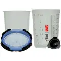 Spray Cup System Kit 125 Micron Filter 13.5 Fl Oz, 400 Ml