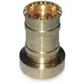 Fire Hose Nozzle, 1-1/2" Inlet Size, NST Thread Type, 60 GPM Flow Rate, Brass Bumper Color