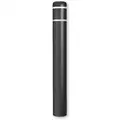 Post Guard 60" High Density Polyethylene, Smooth Bollard Cover for 7" dia. Post; Black with White Stripes