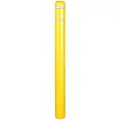 64" High Density Polyethylene, Smooth Bollard Cover for 4-1/2" dia. Post; Yellow