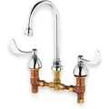 Brass Gooseneck Kitchen Faucet, Manual Faucet Operation, Number of Handles: 2
