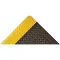 Notrax Antifatigue Mat: Diamond Plate, 2 ft x 3 ft, 9/16 in Thick, Black with Yellow Border, Welding Safe