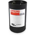 Dayton Round Motor Start Capacitor,400-480 Microfarad Rating,110-125VAC Voltage