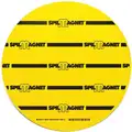 Brady Circle Vinyl Magnetic Drain Cover; Yellow, for Max. Drain Size 12" dia.