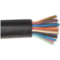Portable Cord, Number of Conductors 24, 16 AWG, SOOW, Order by the Foot, Black