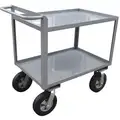 Steel Raised Handle Utility Cart, 1500 lb. Load Capacity, Number of Shelves: 2