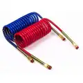 Grote Coiled Nylon Air Brake Assembly,8 ft. with 6" Lead, Blue / Red
