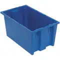Stack and Nest Container, Blue, 9"H x 18"L x 11"W, 1EA