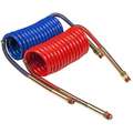 Grote Coiled Nylon Air Brake Assembly,12 ft. with 6" Lead, Blue / Red