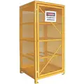 Gas Cylinder Cabinet: Liquid Propane Gas, 8 Horizontal Cylinders, 31 in x 30 in x 65 in, Steel