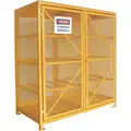 Gas Cylinder Cabinet: Liquid Propane Gas, 16 Horizontal Cylinders, 60 in x 30 in x 65 in, Steel
