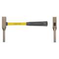 Ampco Backing Out Hammer: Non-Sparking, 3/8 in Tip Size, 14 in Overall Lg, Nickel Aluminum Bronze